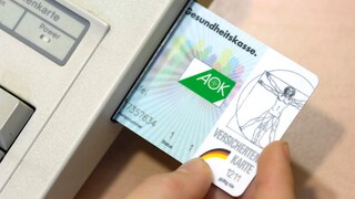Krankenkassenkarte wird eingelesen