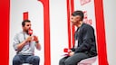 Jonas Deichmann mit FITBOOK-Chefredakteur Nuno Alves