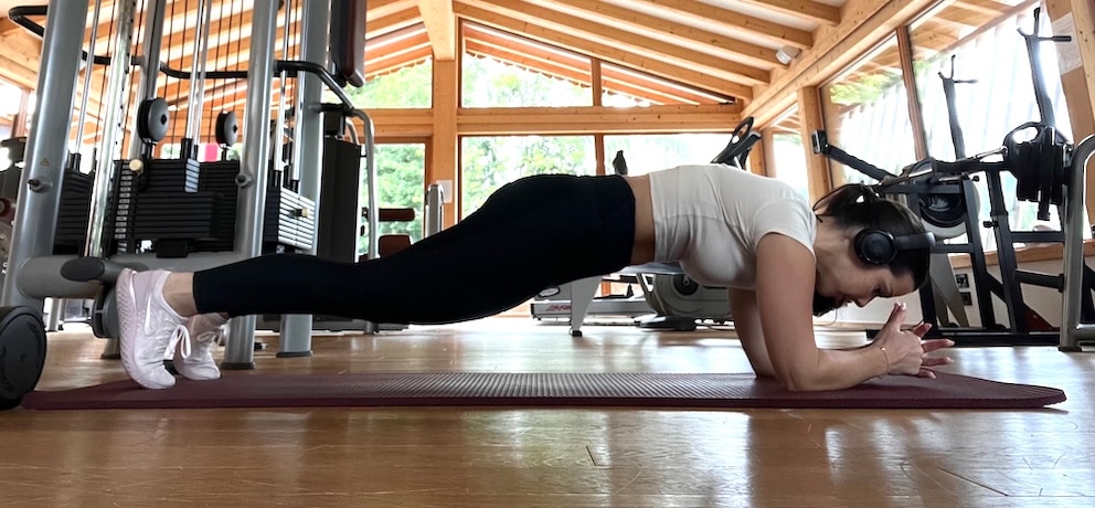 Plank auf Zehenspitzen