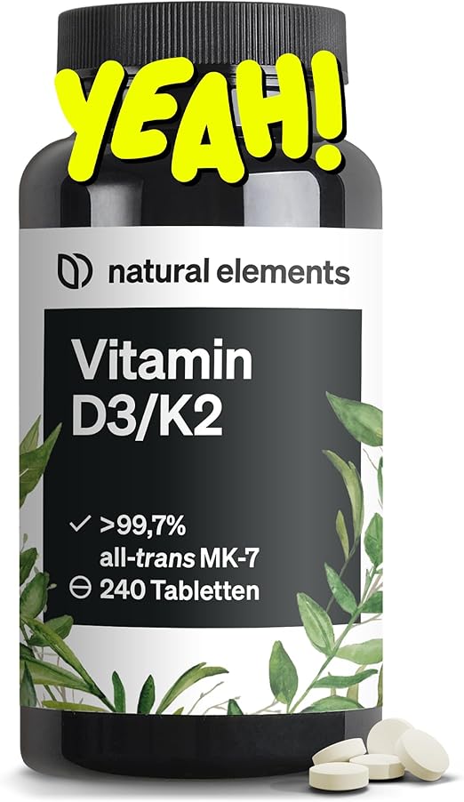 natural elements Vitamin D3 + K2
