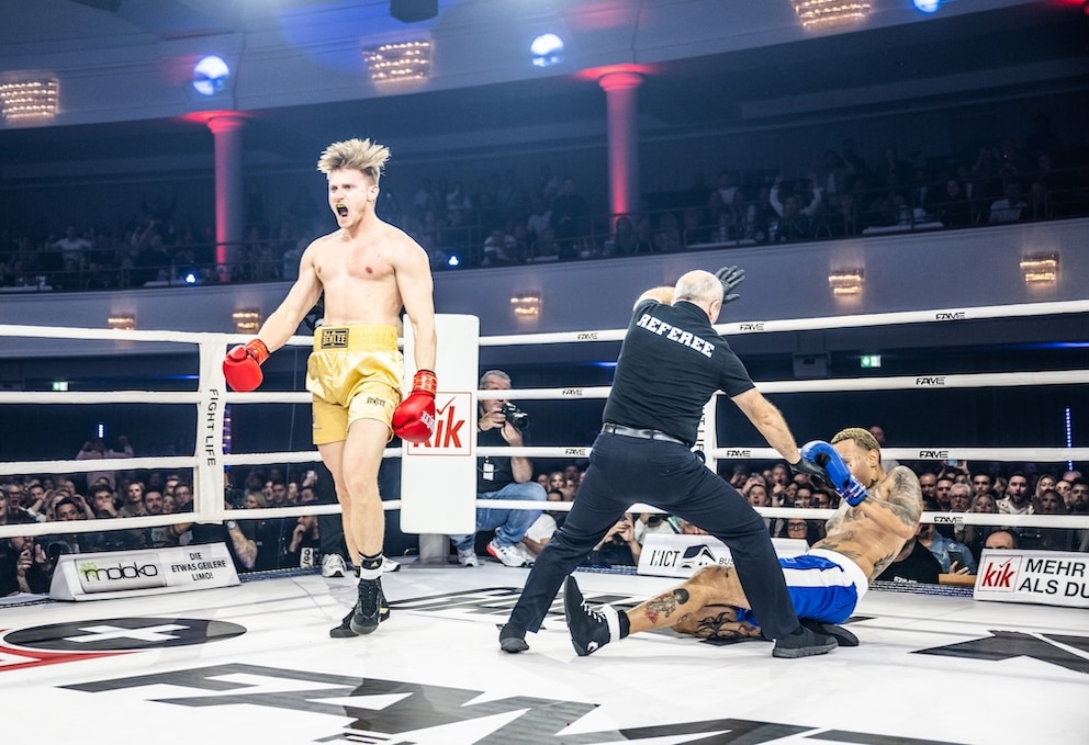 Tommy Pedroni besiegte im &bdquo;Fame Fighting&ldquo;-Duell 2024 Jona Steinig