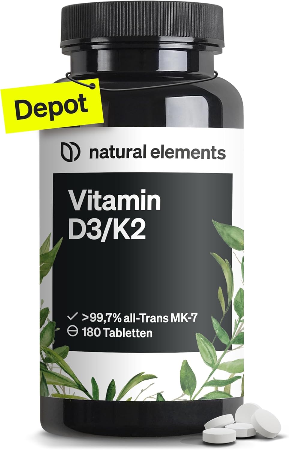natural elements Vitamin D3 + K2 Depot