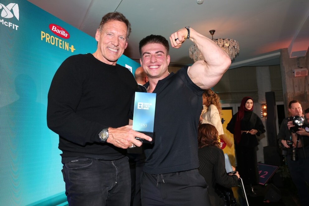 Ralf Moeller and 'Creator of the Year' Johny Münster
