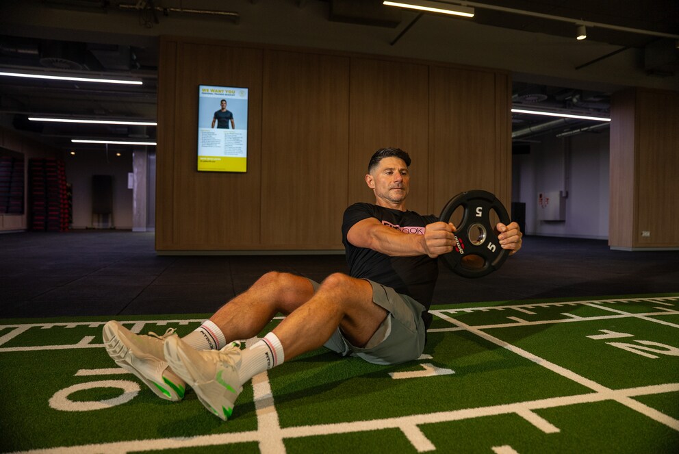 Russian twists train the six-pack better than crunches.