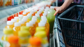 Flaschen mit Obstsäften