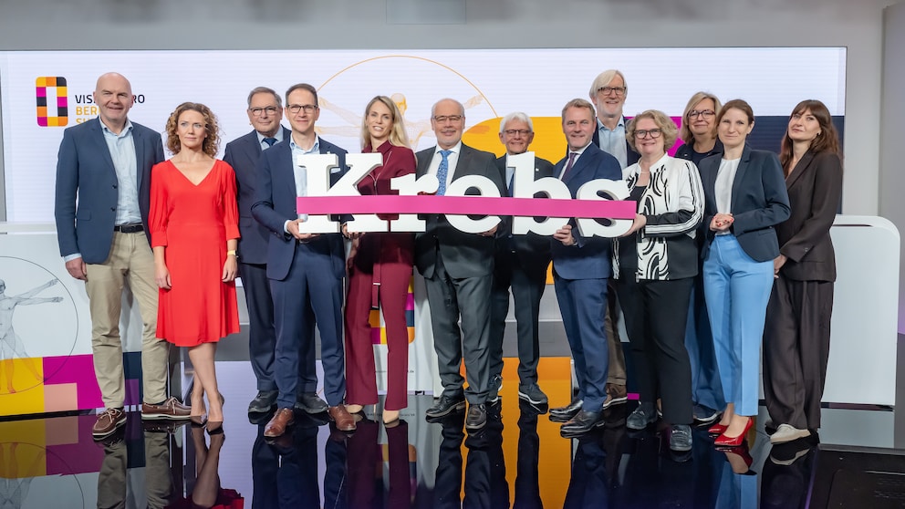 Beim „Vision Zero“-Summit bei BILD trafen sich Experten aus Medizin, Politik und Wirtschaft (v.l.n.r.): Prof. Michael von Bergwelt, Kati Degenhardt (BILD), Prof. Karl Broich, Daniel Steiners, Carolin Hulshoff Pol (BILD), Georg Kippels, Dr. Georg Ralle, Daniel Bahr, Prof. Christof von Kalle, Prof. Angelika Eggert, Dr. Ruth Hecker, Sarah Majorczyk (BILD), Dr. Julia Löffler
