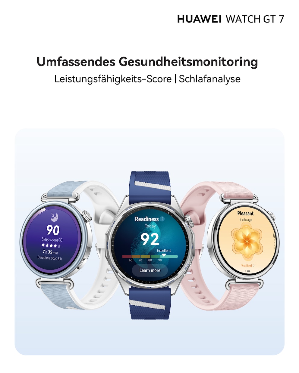 Die HUAWEI WATCH GT 7 sieht gut aus und sorgt dafür, dass auch Sie gut aussehen.