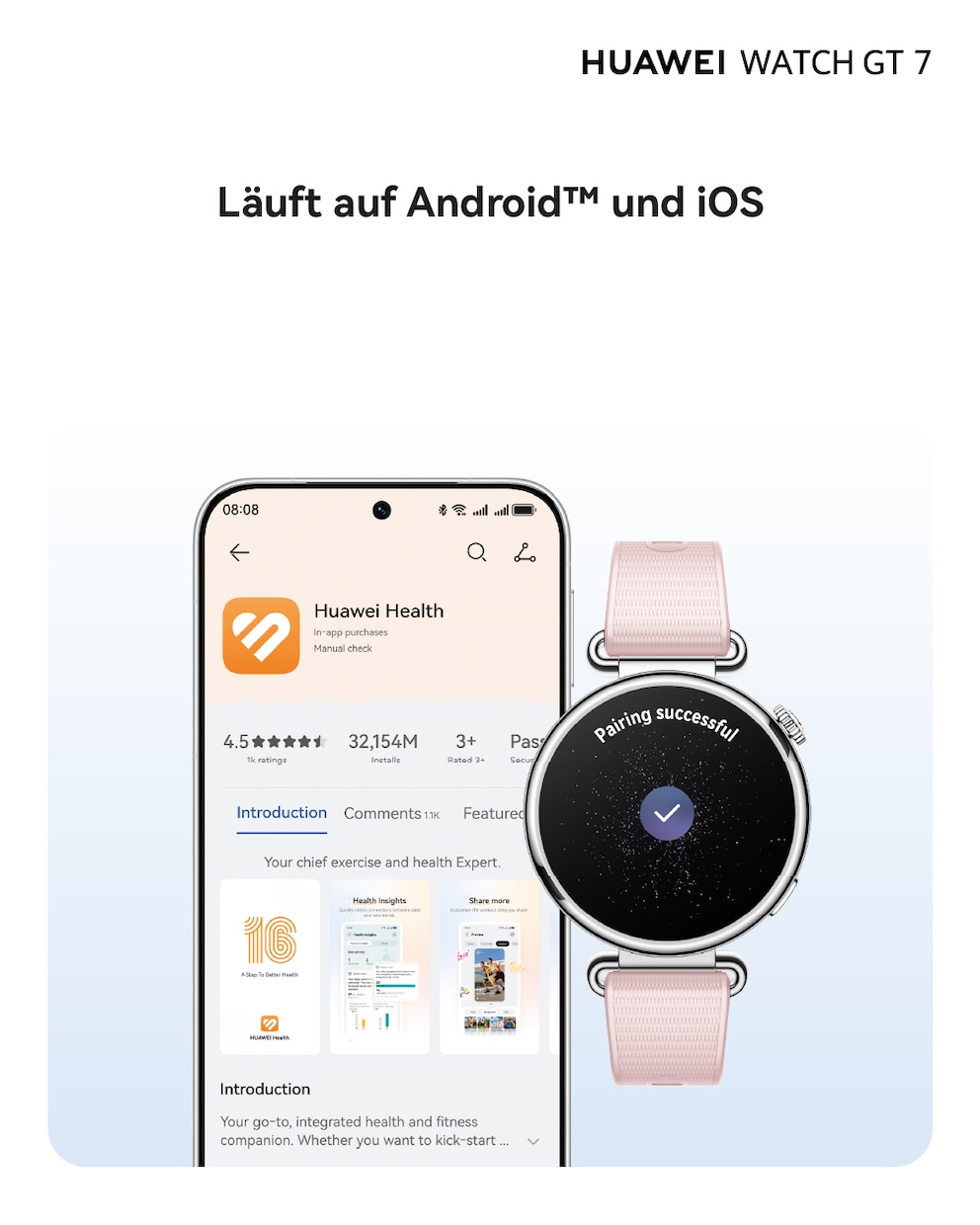 Mit HUAWEI Health haben Sie Ihre Fitness immer im Blick.