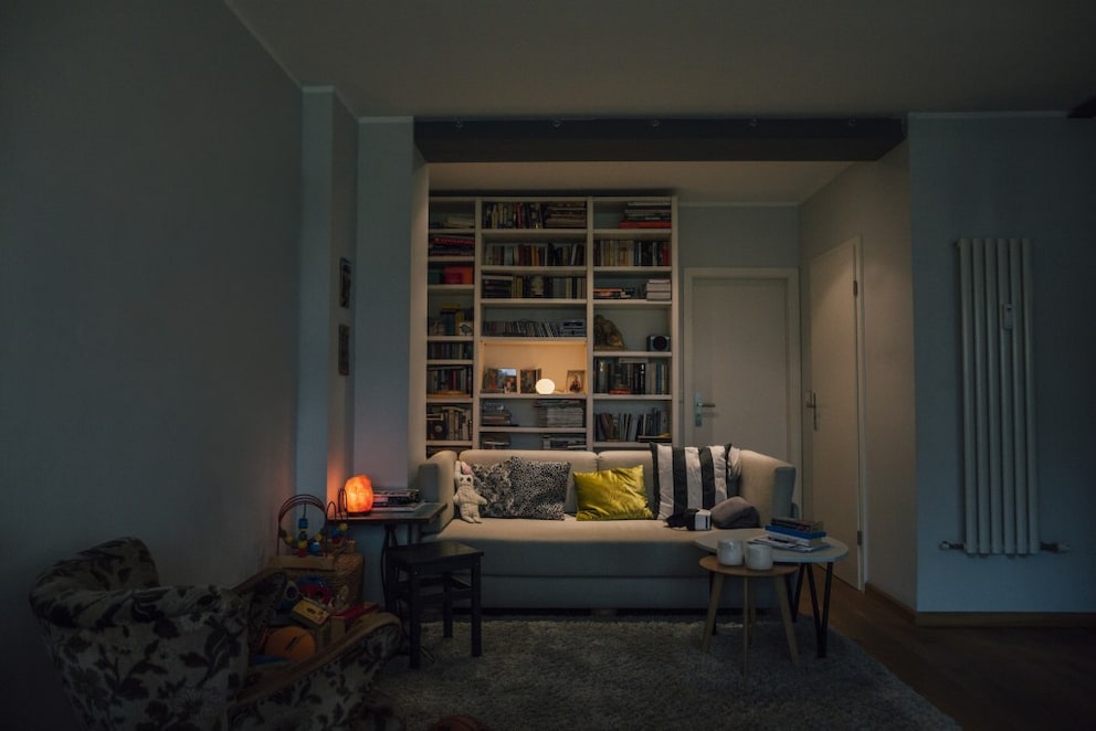 Tall cabinets in a small room