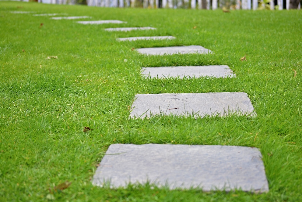 Gehwegplatten im Garten