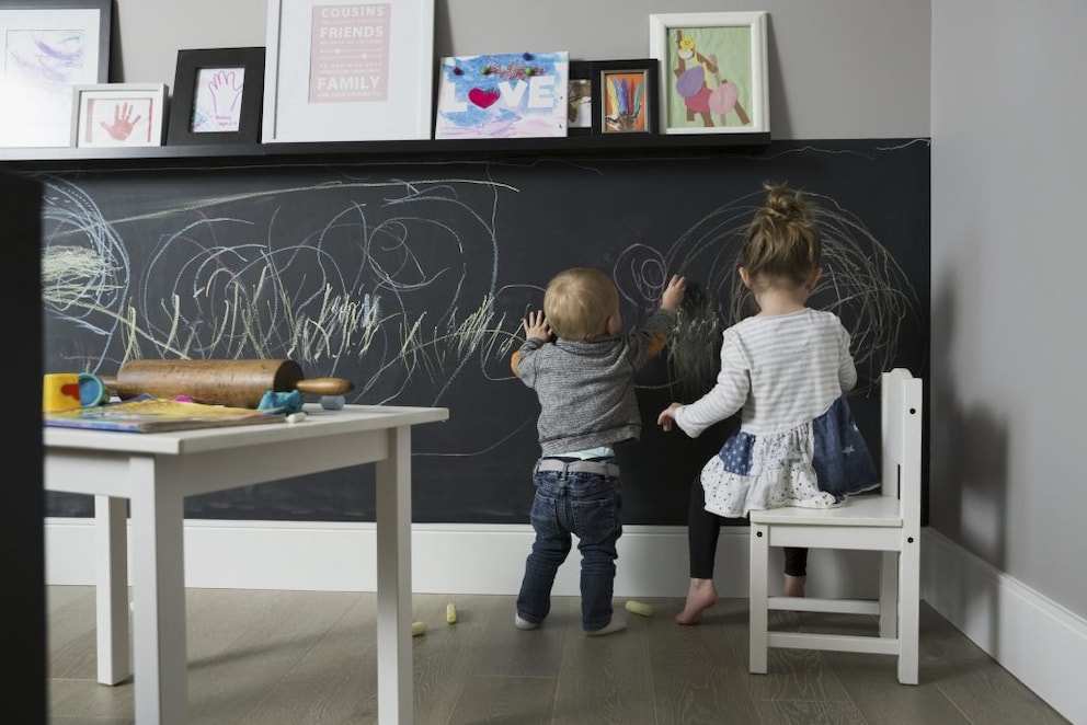 Chalkboards or chalkboard paint foster children's creativity