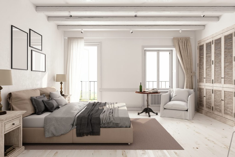 Beige combined with gray and black