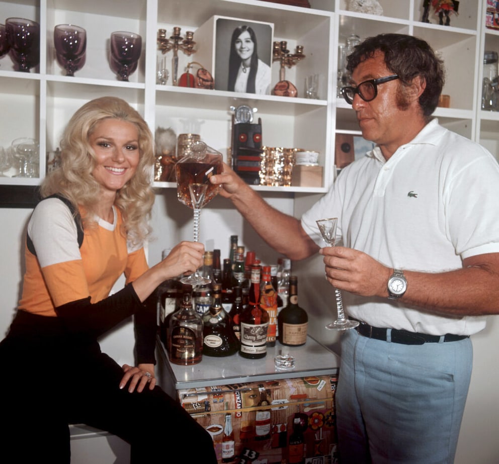 A typical 1970s home bar