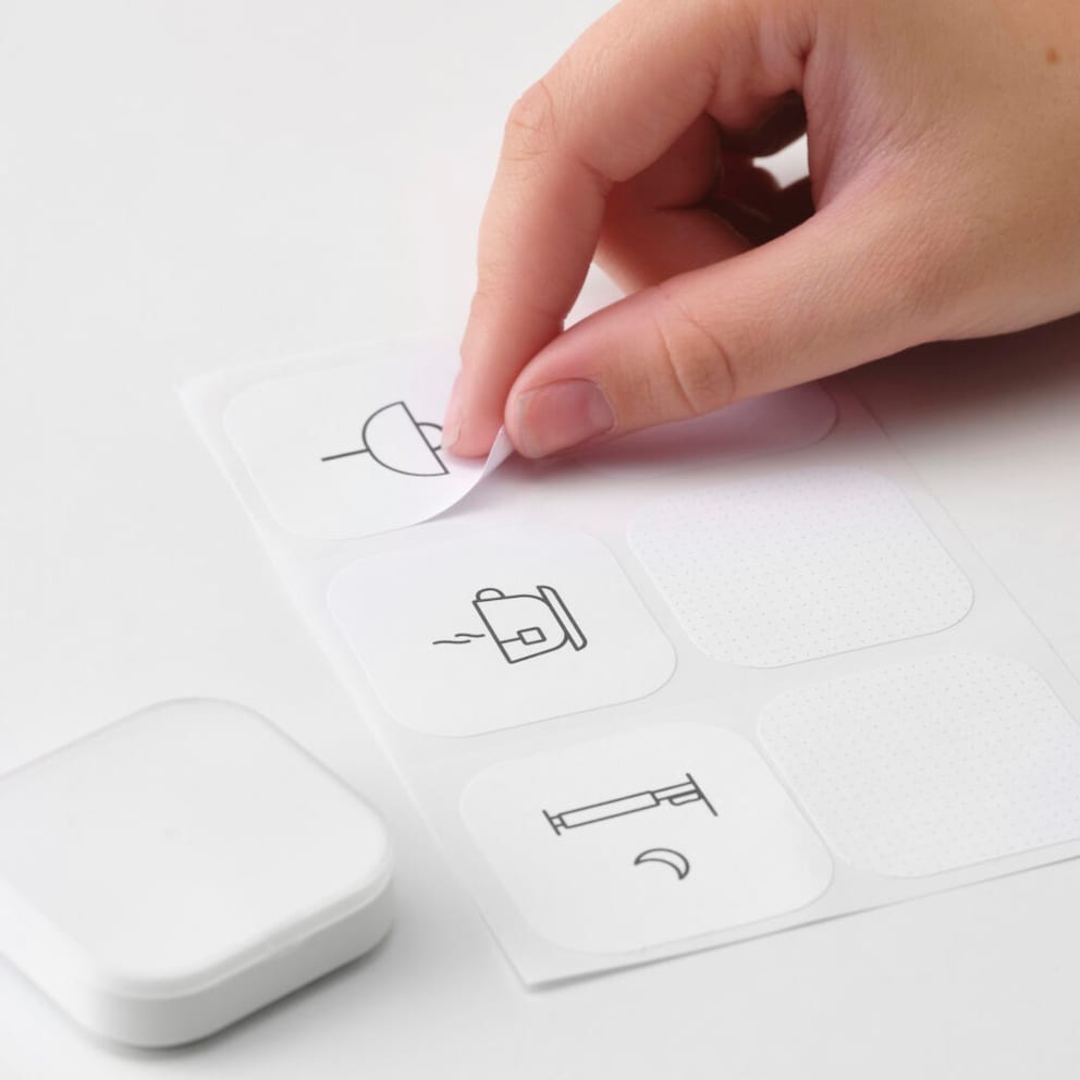 Included in the package are some stickers to label the Shortcut Button