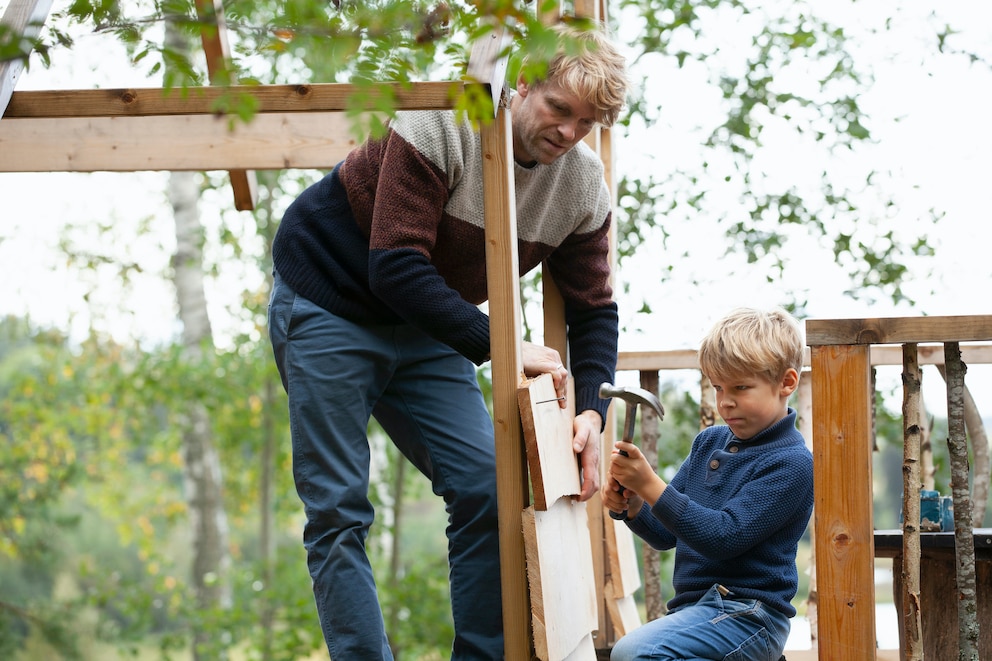 Beim Baumhaus sollte man stets auf die Sicherheit achten