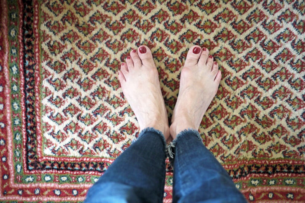 Pile height of a genuine rug