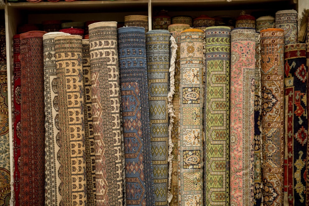 Material of a traditional rug