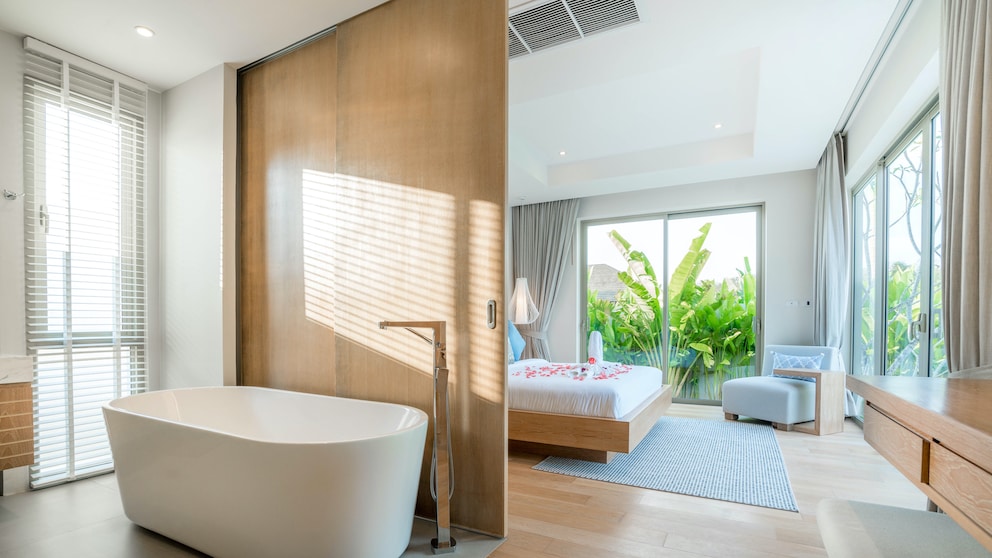 Badewanne im Schlafzimmer