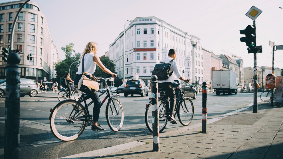 Szene in einer Innenstadt