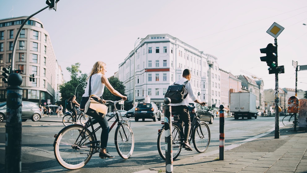 Szene in einer Innenstadt