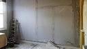 Eine fertige Trockenbauwand