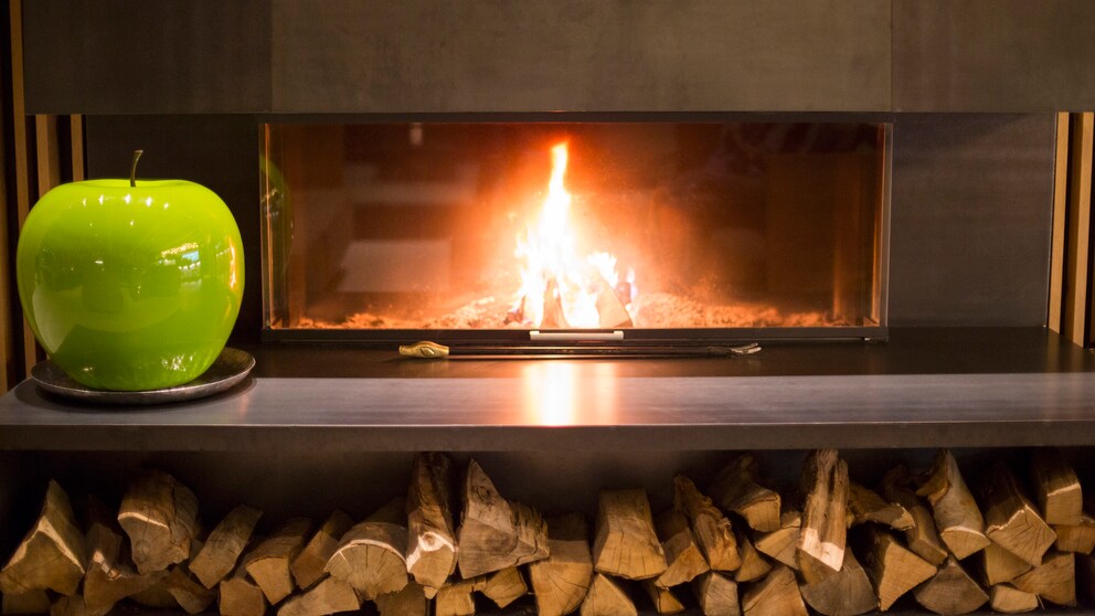 Ein Holzofen knistert