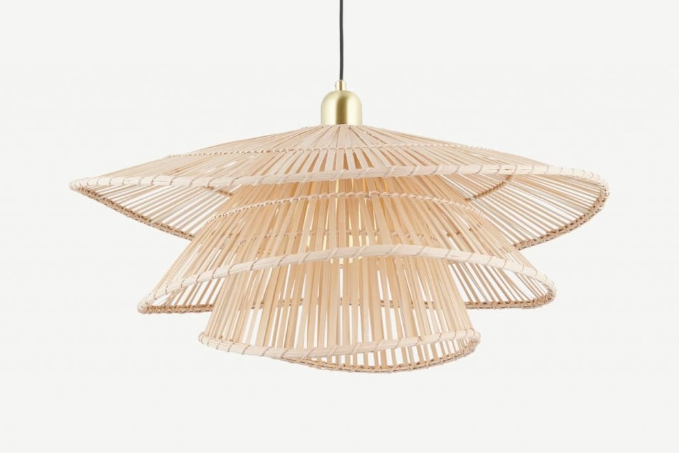 Ceiling light with a wave-like design
