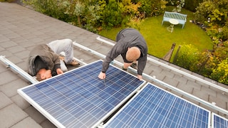 Solaranlage auf einem Hausdach