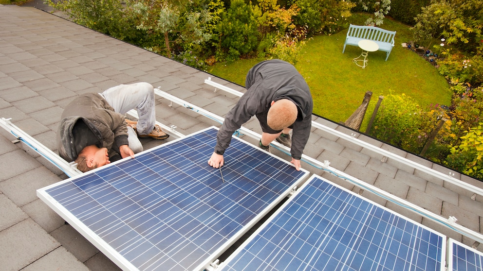 Solaranlage auf einem Hausdach