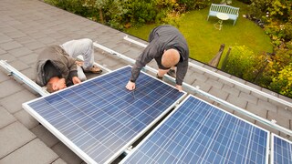Solaranlage auf einem Hausdach