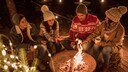 Deko im Garten und festliche Stimmung