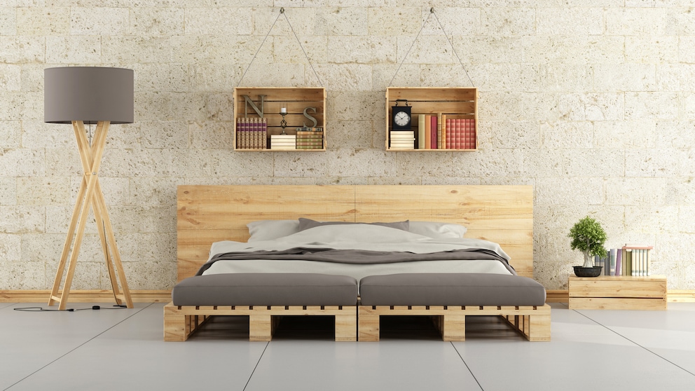 Bett aus Paletten