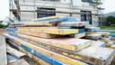 Baustelle mit Material