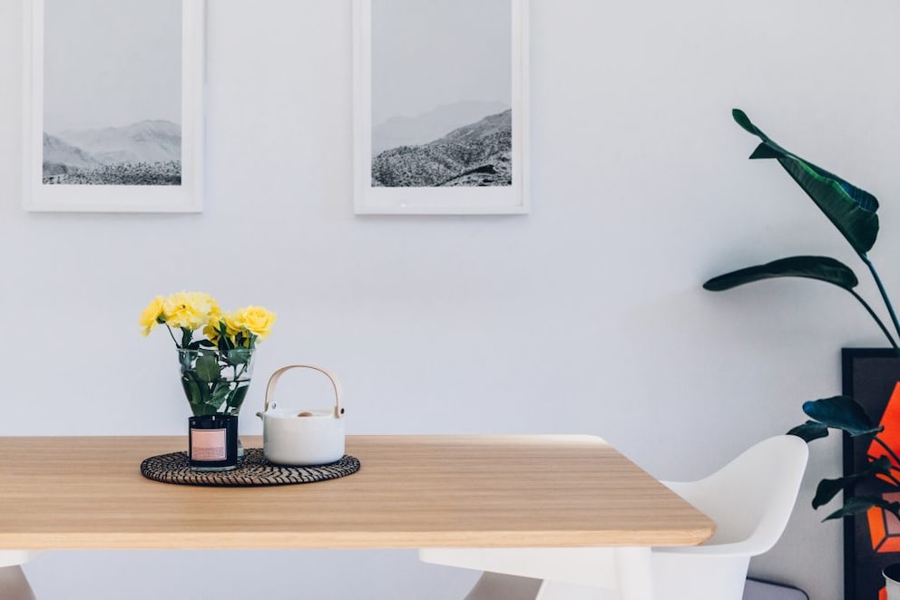 Table with beveled edge