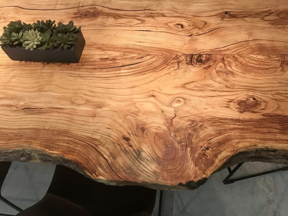 A table with a live edge