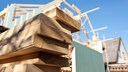 Baumaterialien auf der Baustelle