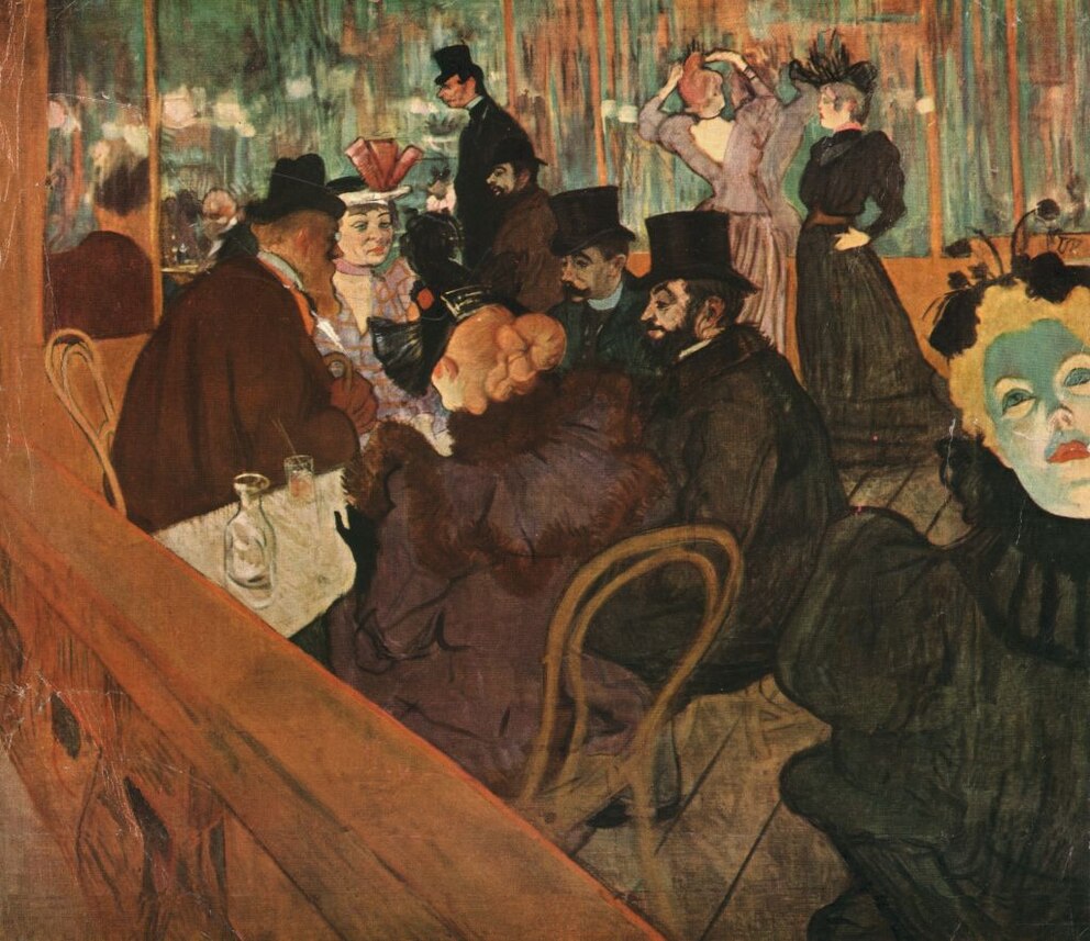 At The Moulin Rouge Henri De Toulouse-Lautrec