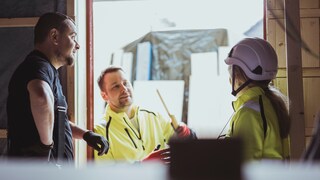 Besprechung beim Hausbau