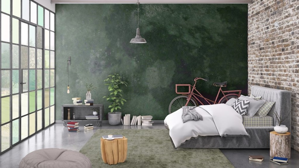 Various materials in an industrial bedroom