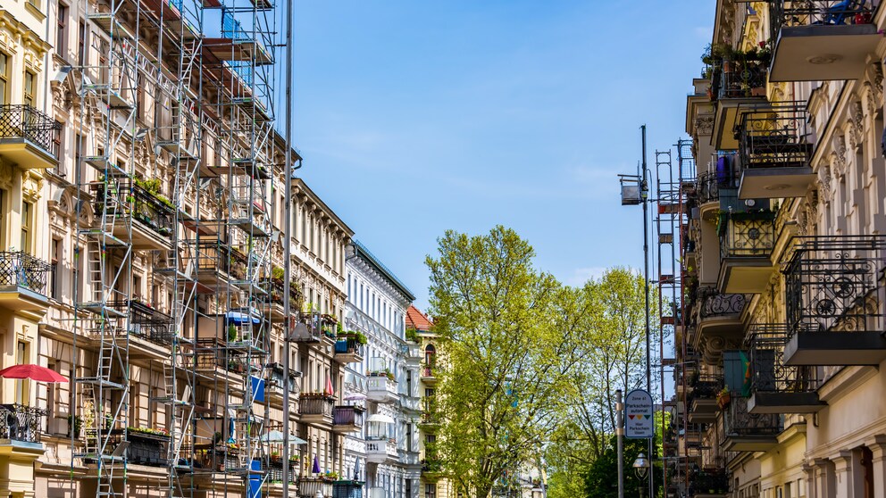 Baugerüst am Wohnhaus