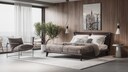 Modern eingerichtetes Schlafzimmer