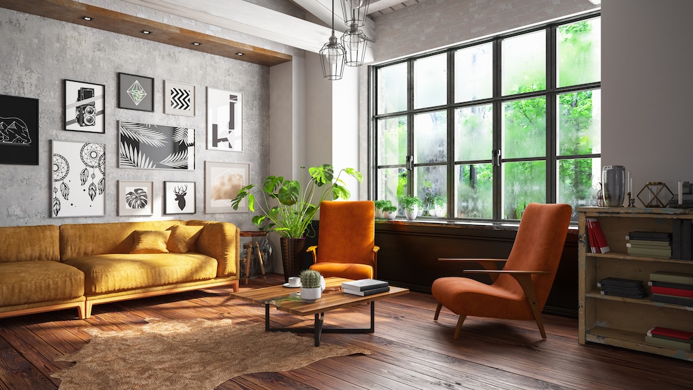 Trend Urban Rustic im Wohnzimmer