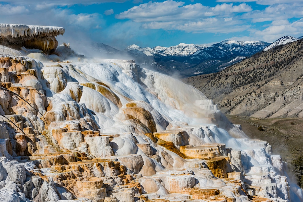 Travertin im Yellowstone-Nationalpark