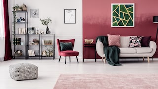 EIne aquarellierte Wand im Wohnraum