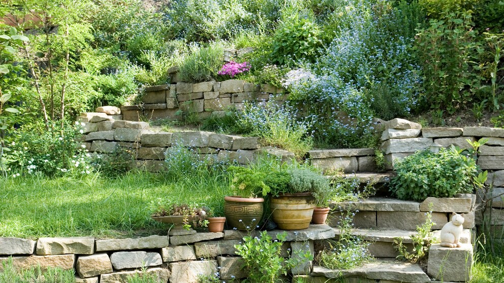 Garten in Hanglage terrassieren