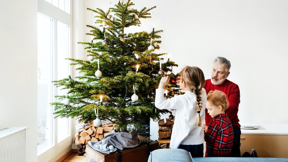 Weihnachtsbaum aufstellen