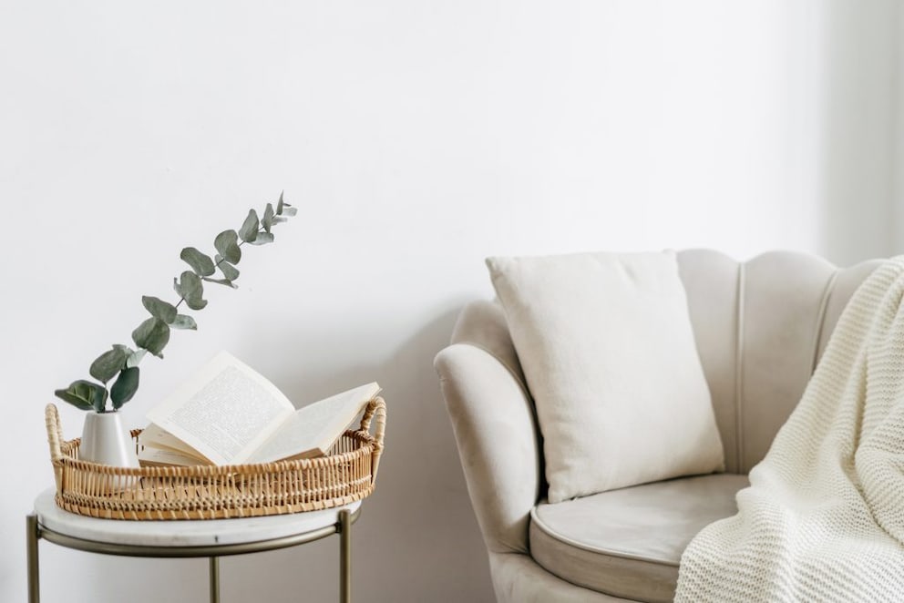 Curved armchair in the living room