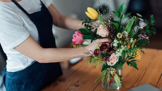 Schnittblumen in einer Vase