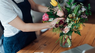 Schnittblumen in einer Vase