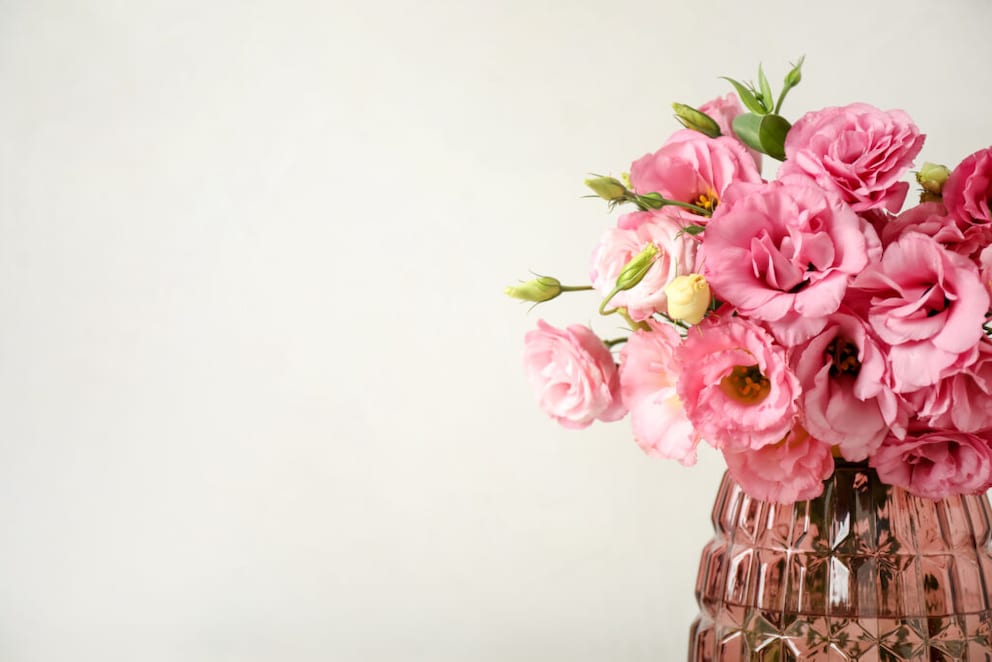 Pastel-colored glass vase